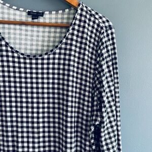 J. Jill Black and White Checkered Tunic